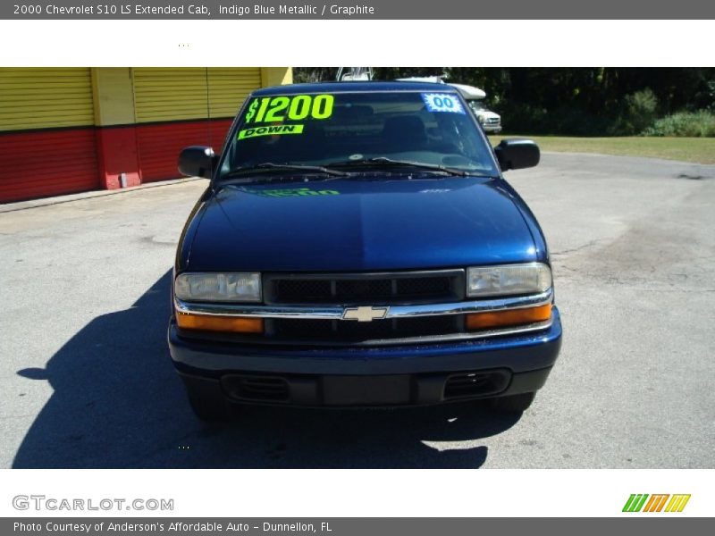 Indigo Blue Metallic / Graphite 2000 Chevrolet S10 LS Extended Cab