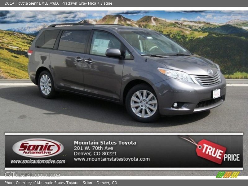 Predawn Gray Mica / Bisque 2014 Toyota Sienna XLE AWD