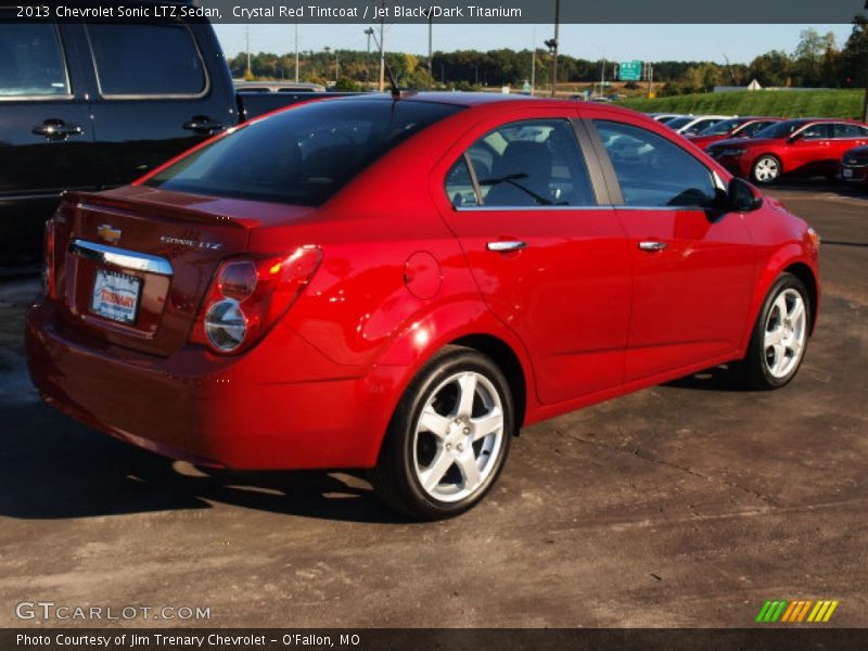 Crystal Red Tintcoat / Jet Black/Dark Titanium 2013 Chevrolet Sonic LTZ Sedan