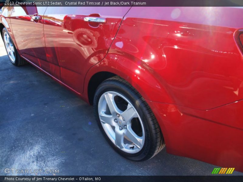 Crystal Red Tintcoat / Jet Black/Dark Titanium 2013 Chevrolet Sonic LTZ Sedan