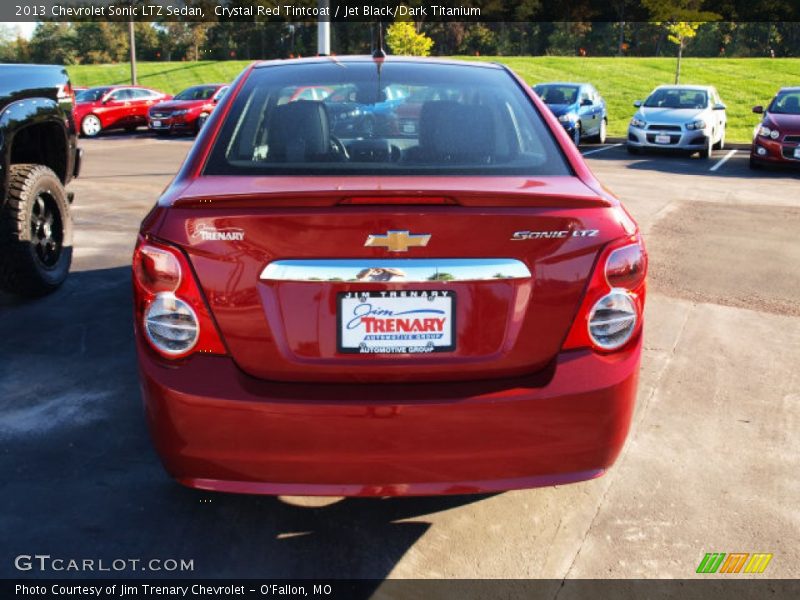 Crystal Red Tintcoat / Jet Black/Dark Titanium 2013 Chevrolet Sonic LTZ Sedan