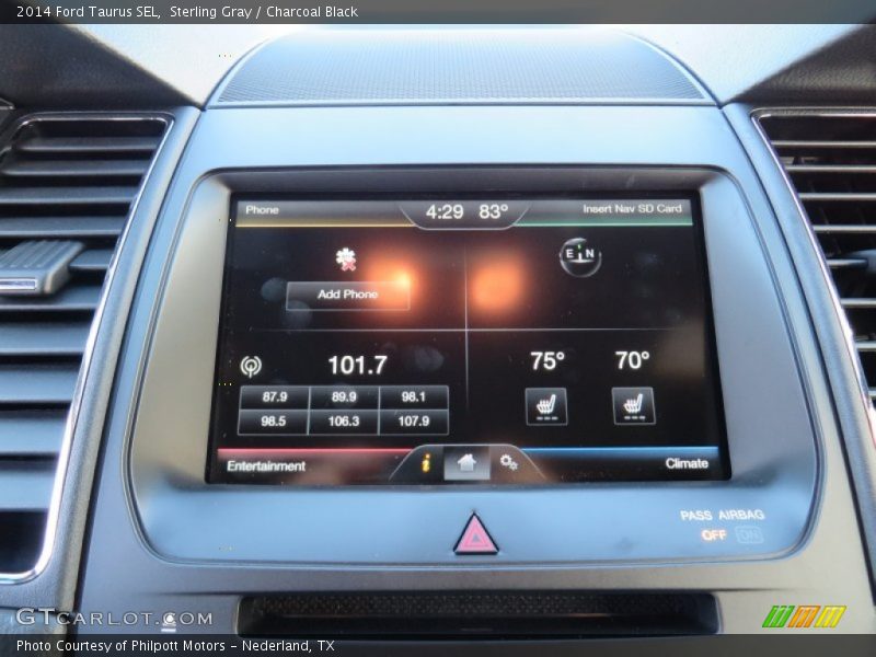 Sterling Gray / Charcoal Black 2014 Ford Taurus SEL