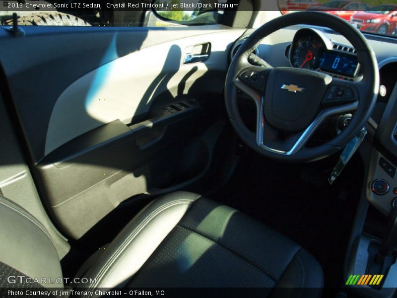 Crystal Red Tintcoat / Jet Black/Dark Titanium 2013 Chevrolet Sonic LTZ Sedan