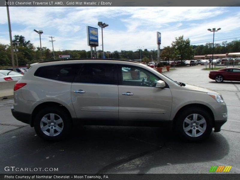 Gold Mist Metallic / Ebony 2010 Chevrolet Traverse LT AWD