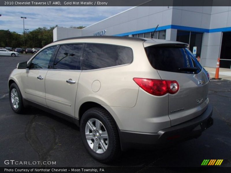 Gold Mist Metallic / Ebony 2010 Chevrolet Traverse LT AWD