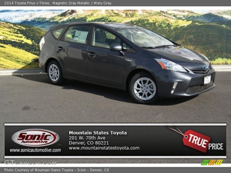 Magnetic Gray Metallic / Misty Gray 2014 Toyota Prius v Three
