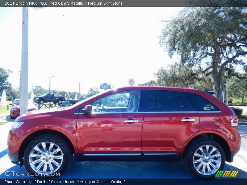 Red Candy Metallic / Medium Light Stone 2011 Lincoln MKX FWD