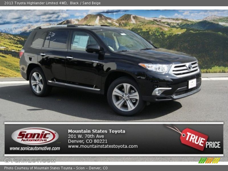 Black / Sand Beige 2013 Toyota Highlander Limited 4WD