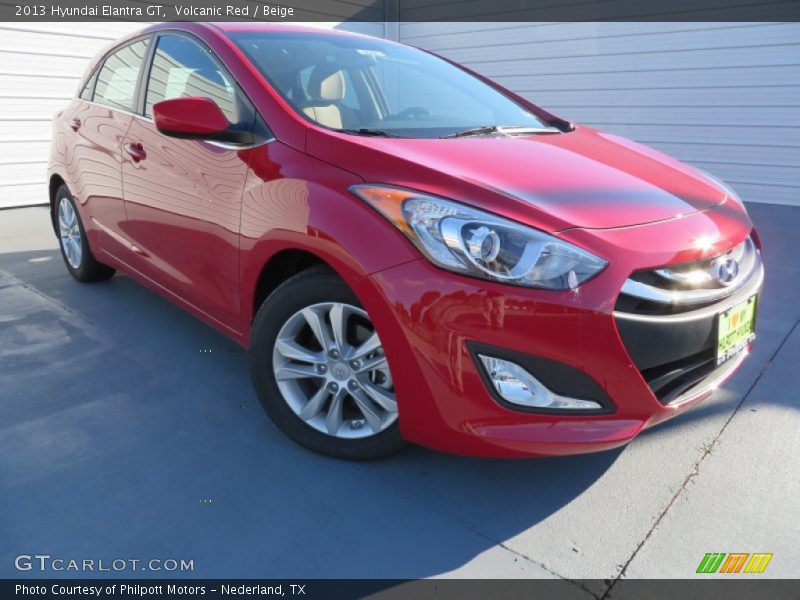 Volcanic Red / Beige 2013 Hyundai Elantra GT