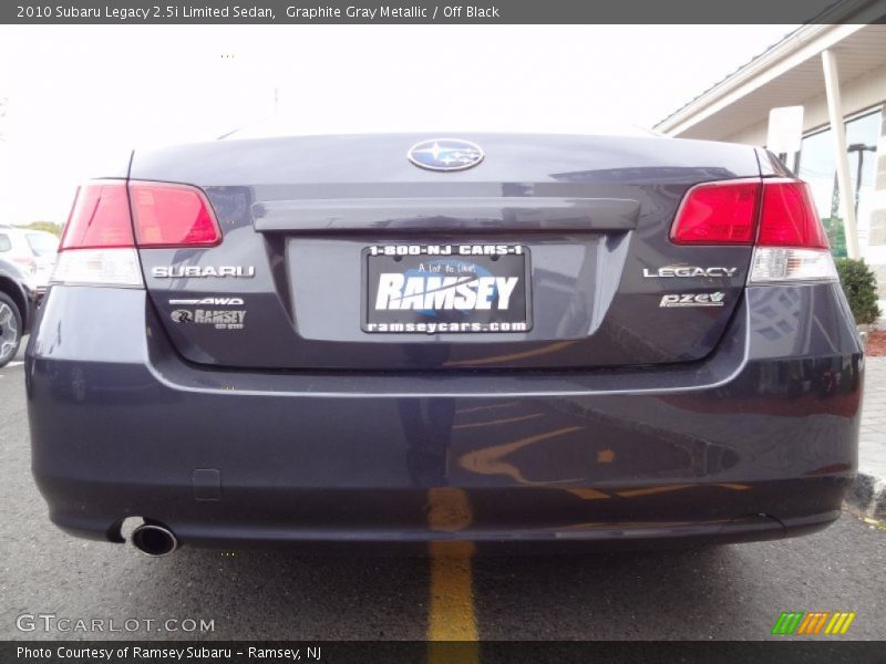 Graphite Gray Metallic / Off Black 2010 Subaru Legacy 2.5i Limited Sedan