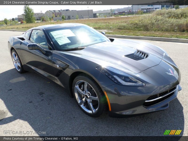 Cyber Gray Metallic / Jet Black 2014 Chevrolet Corvette Stingray Coupe