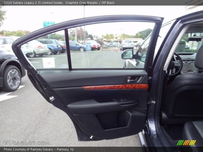 Graphite Gray Metallic / Off Black 2010 Subaru Legacy 2.5i Limited Sedan