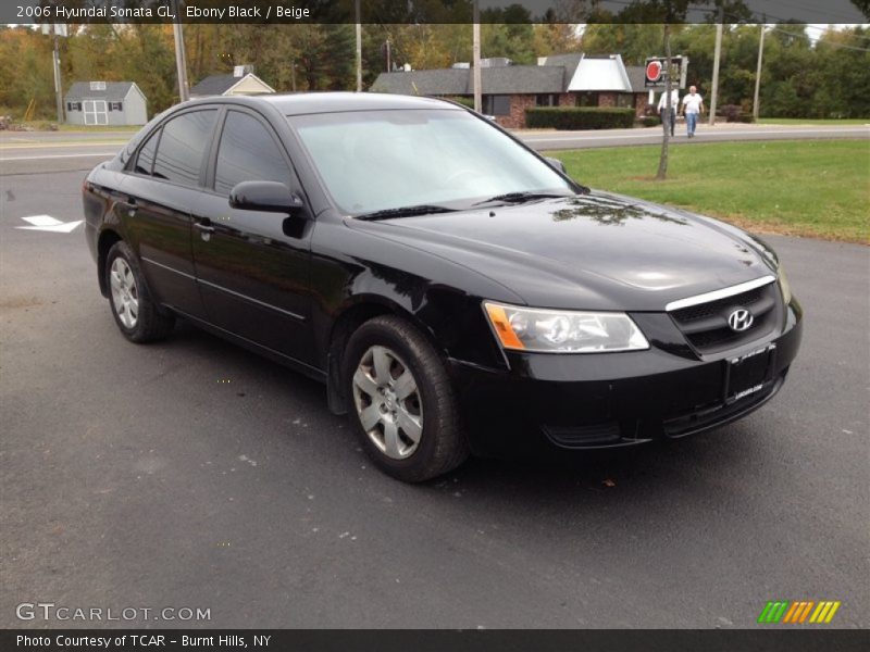 Ebony Black / Beige 2006 Hyundai Sonata GL