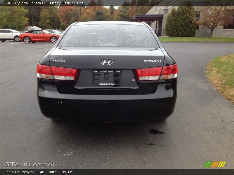 Ebony Black / Beige 2006 Hyundai Sonata GL