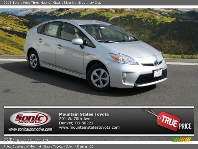 Classic Silver Metallic / Misty Gray 2013 Toyota Prius Three Hybrid