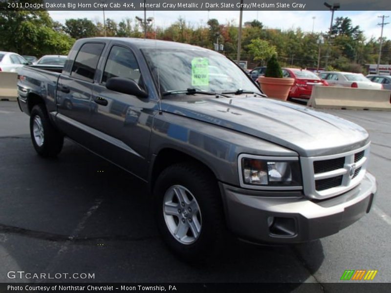 Mineral Gray Metallic / Dark Slate Gray/Medium Slate Gray 2011 Dodge Dakota Big Horn Crew Cab 4x4