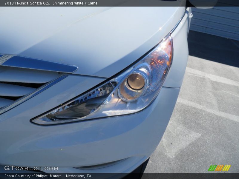 Shimmering White / Camel 2013 Hyundai Sonata GLS