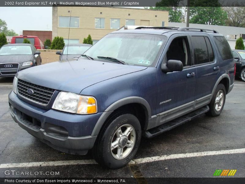 Medium Wedgewood Blue Metallic / Graphite 2002 Ford Explorer XLT 4x4