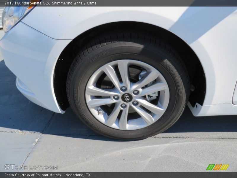 Shimmering White / Camel 2013 Hyundai Sonata GLS