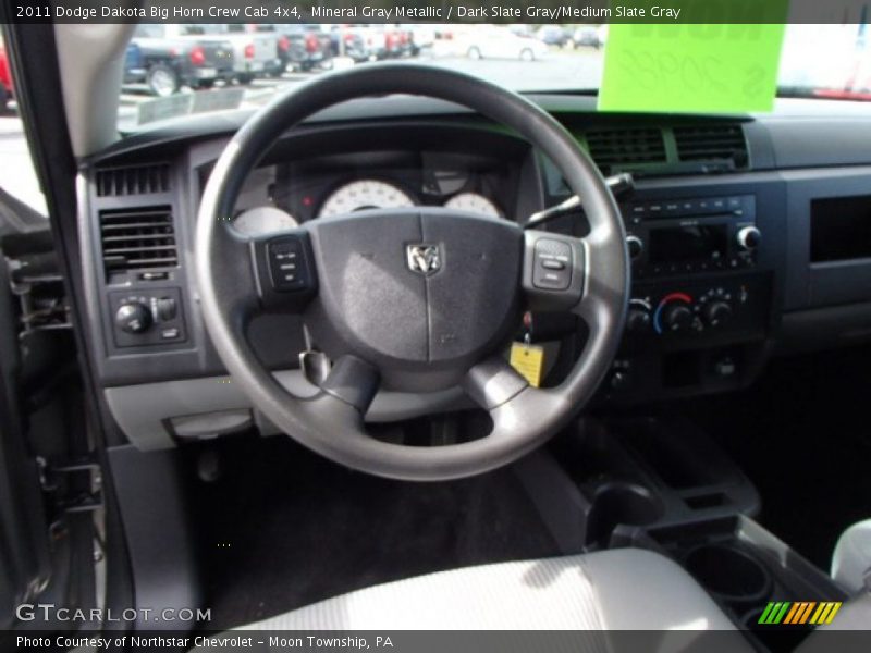 Mineral Gray Metallic / Dark Slate Gray/Medium Slate Gray 2011 Dodge Dakota Big Horn Crew Cab 4x4