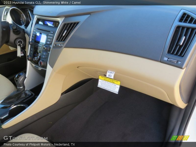Shimmering White / Camel 2013 Hyundai Sonata GLS