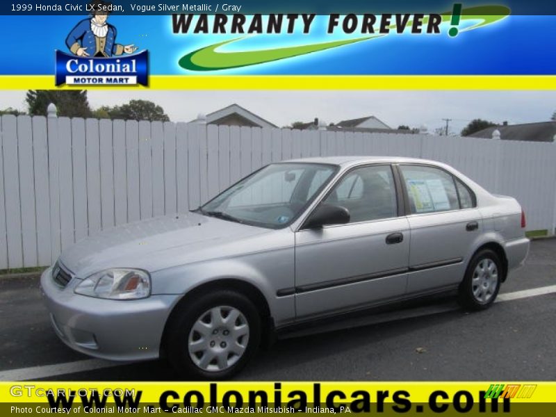 Vogue Silver Metallic / Gray 1999 Honda Civic LX Sedan