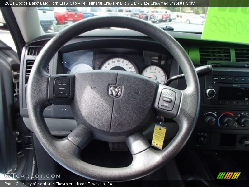 Mineral Gray Metallic / Dark Slate Gray/Medium Slate Gray 2011 Dodge Dakota Big Horn Crew Cab 4x4