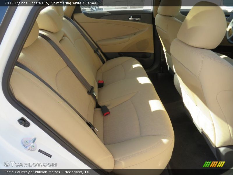 Shimmering White / Camel 2013 Hyundai Sonata GLS