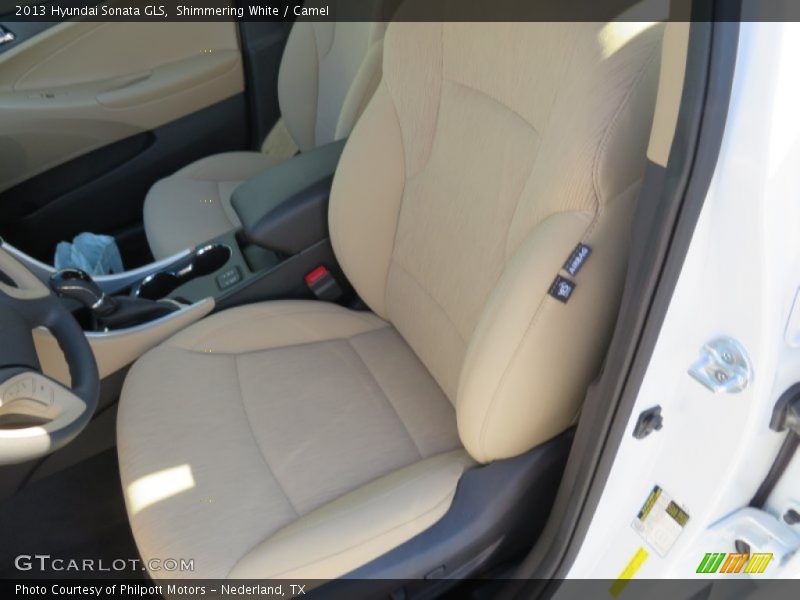 Shimmering White / Camel 2013 Hyundai Sonata GLS