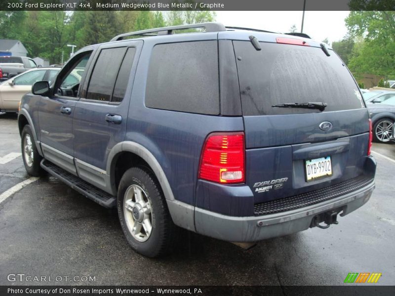 Medium Wedgewood Blue Metallic / Graphite 2002 Ford Explorer XLT 4x4