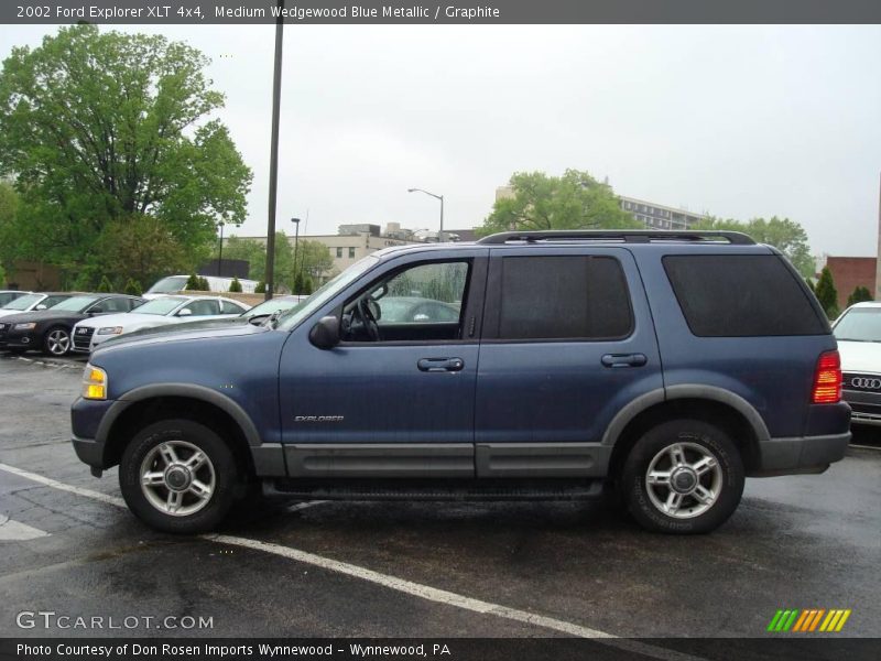 Medium Wedgewood Blue Metallic / Graphite 2002 Ford Explorer XLT 4x4