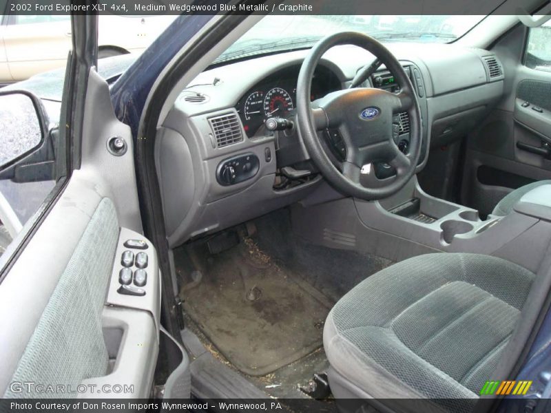 Medium Wedgewood Blue Metallic / Graphite 2002 Ford Explorer XLT 4x4