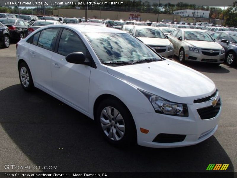 Summit White / Jet Black/Medium Titanium 2014 Chevrolet Cruze LS