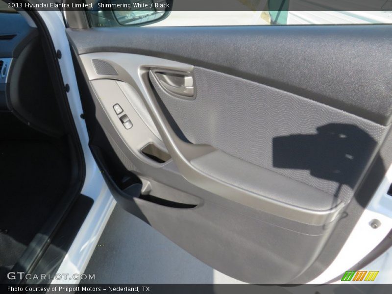 Shimmering White / Black 2013 Hyundai Elantra Limited