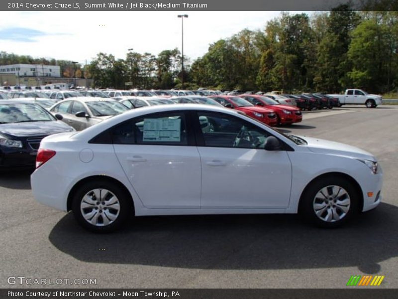 Summit White / Jet Black/Medium Titanium 2014 Chevrolet Cruze LS