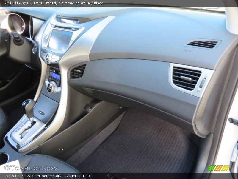 Shimmering White / Black 2013 Hyundai Elantra Limited
