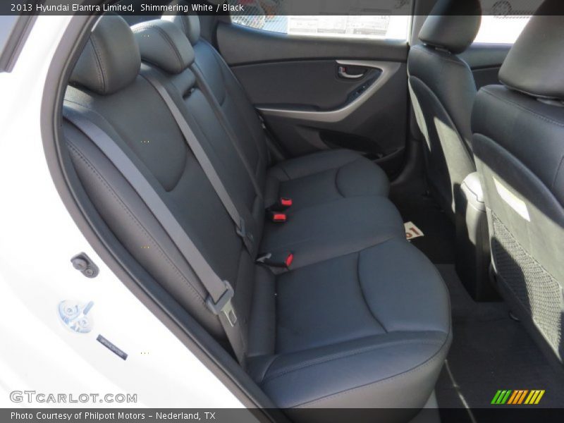 Shimmering White / Black 2013 Hyundai Elantra Limited