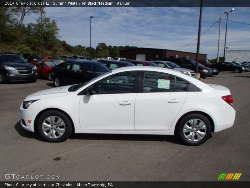 Summit White / Jet Black/Medium Titanium 2014 Chevrolet Cruze LS