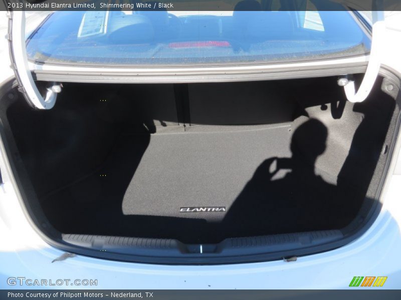 Shimmering White / Black 2013 Hyundai Elantra Limited