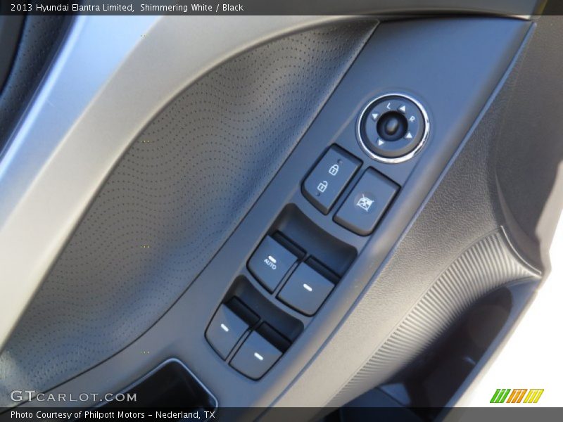 Shimmering White / Black 2013 Hyundai Elantra Limited