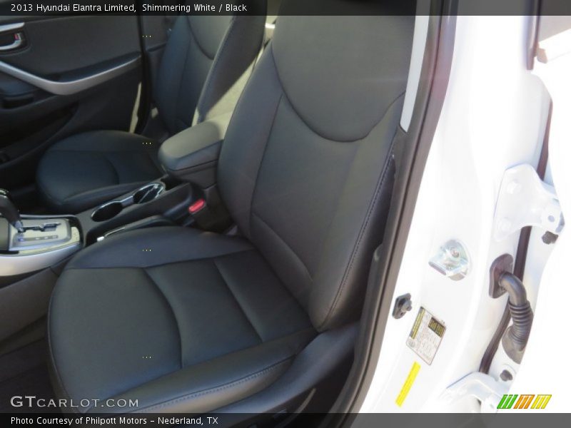 Shimmering White / Black 2013 Hyundai Elantra Limited