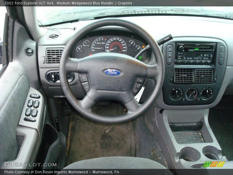 Medium Wedgewood Blue Metallic / Graphite 2002 Ford Explorer XLT 4x4