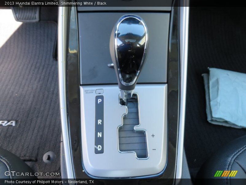 Shimmering White / Black 2013 Hyundai Elantra Limited
