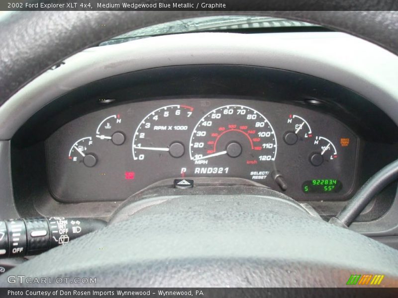 Medium Wedgewood Blue Metallic / Graphite 2002 Ford Explorer XLT 4x4