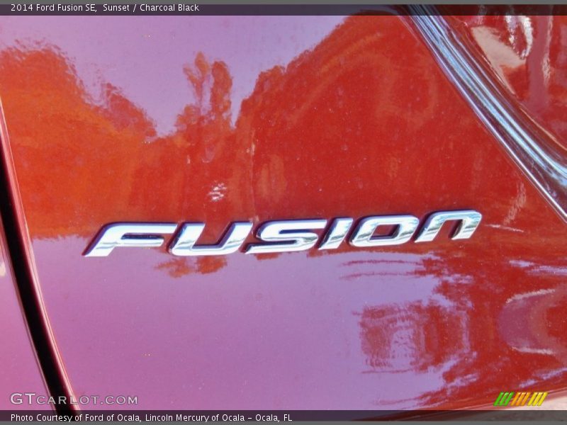 Sunset / Charcoal Black 2014 Ford Fusion SE