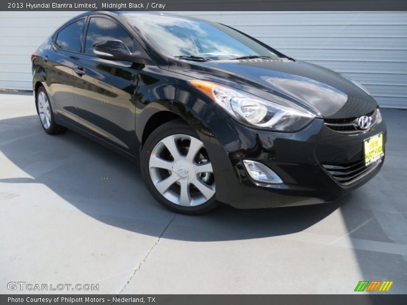 Midnight Black / Gray 2013 Hyundai Elantra Limited