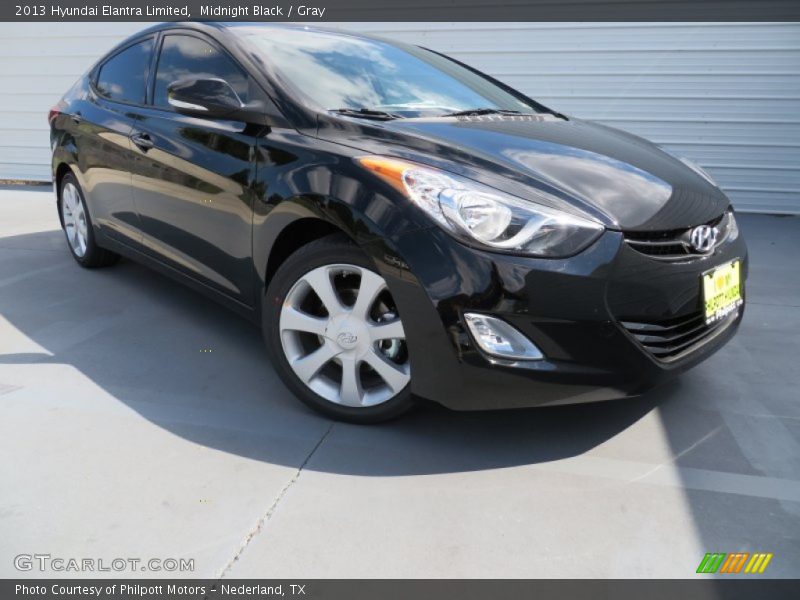 Midnight Black / Gray 2013 Hyundai Elantra Limited