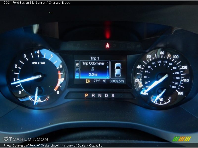 Sunset / Charcoal Black 2014 Ford Fusion SE