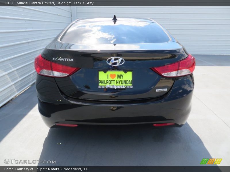 Midnight Black / Gray 2013 Hyundai Elantra Limited