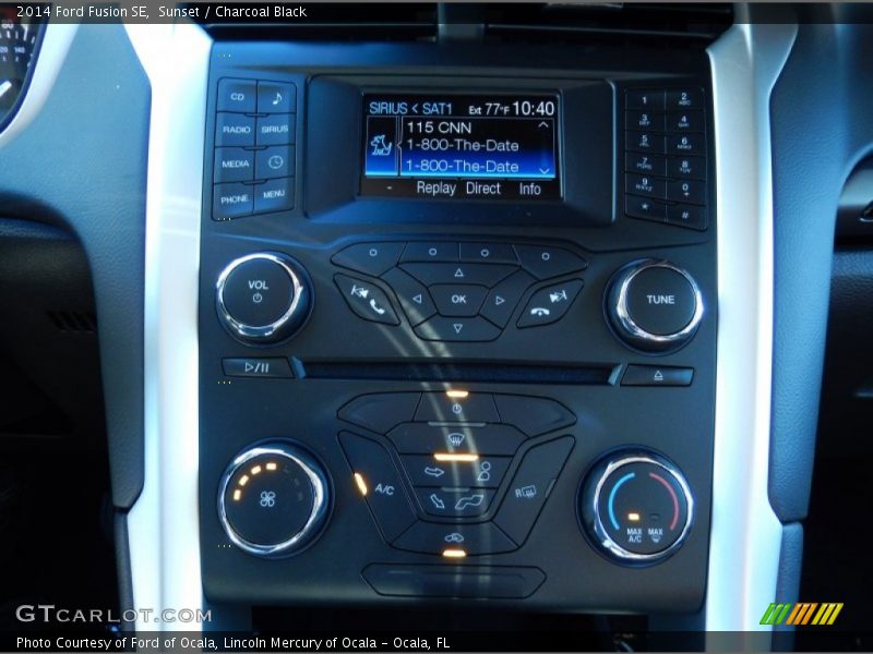 Sunset / Charcoal Black 2014 Ford Fusion SE